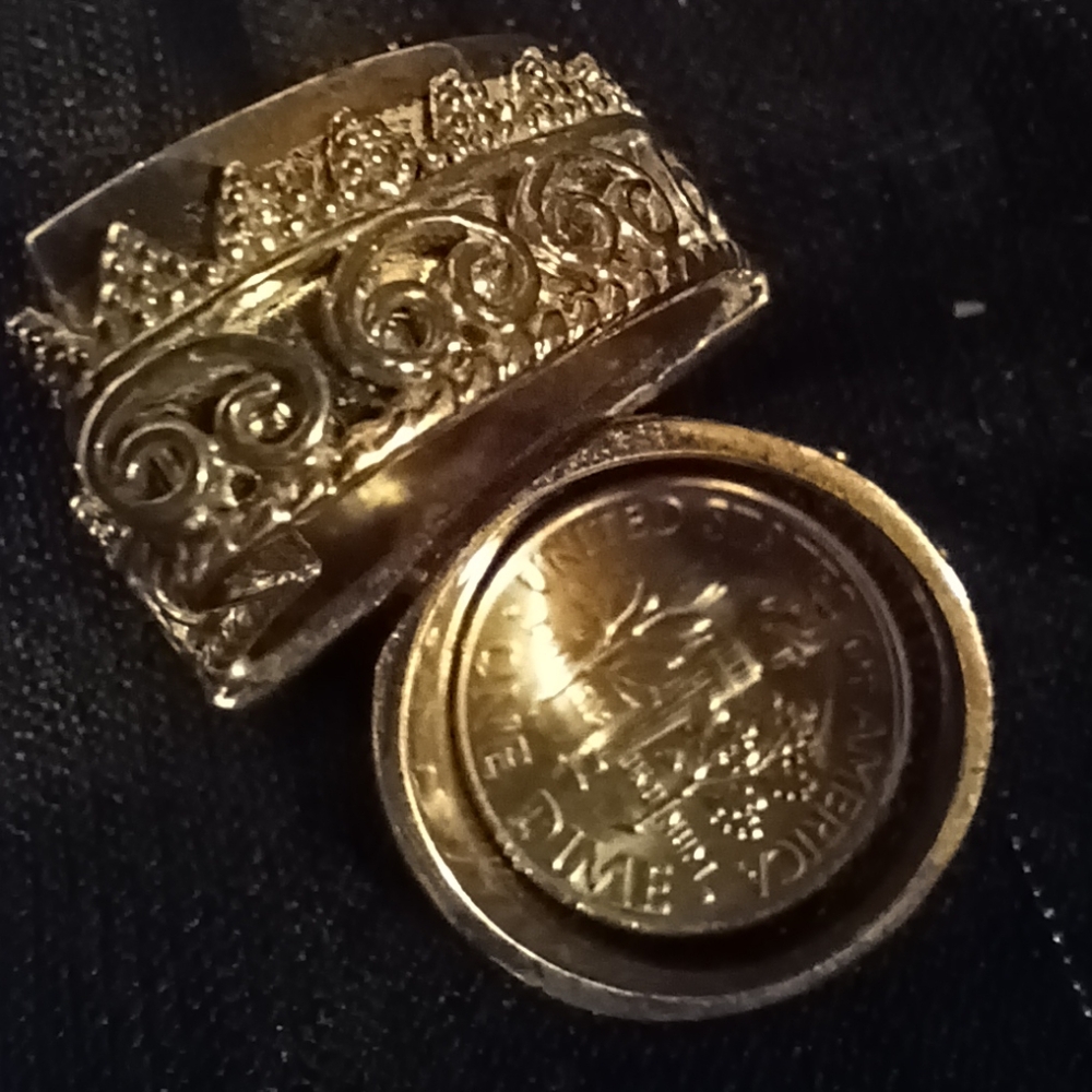 Fossil Ammonite Statement Ring - image 3